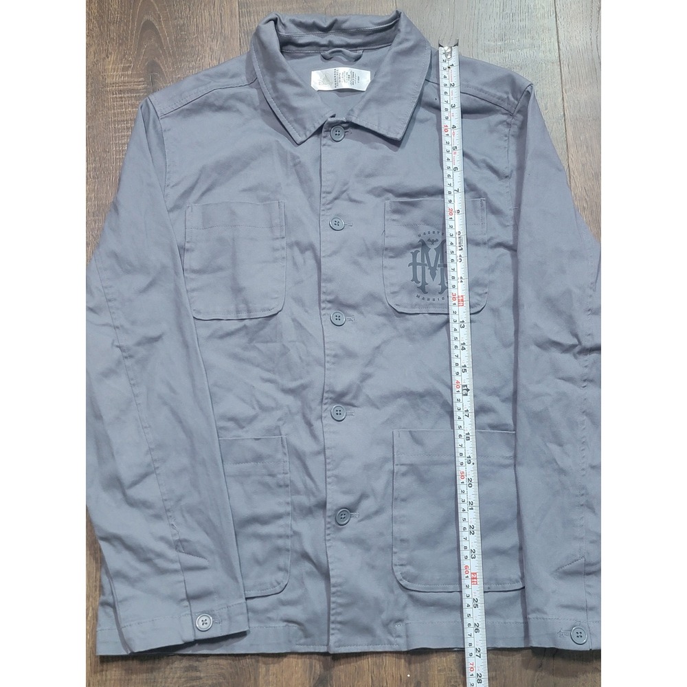 Disney Haunted Mansion Workwear Jacket Gray‎ Embroidered Logo Adult M